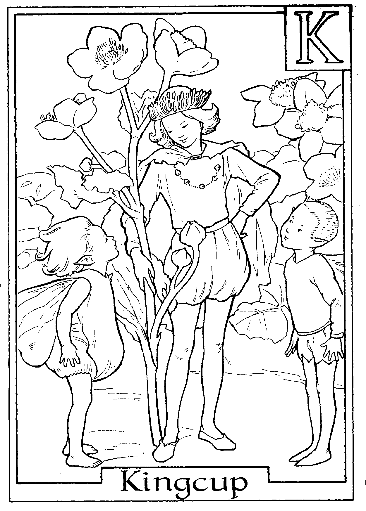 Alphabet Fairy Kingcup Coloring Pages