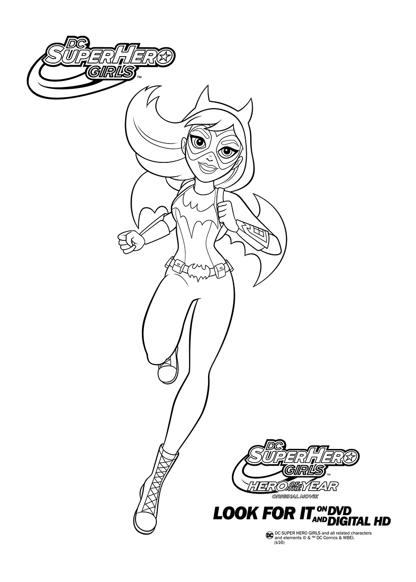 Batgirl Super Hero Girls Coloring Page