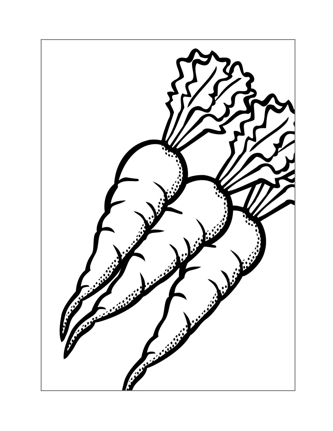 Carrots Coloring Page
