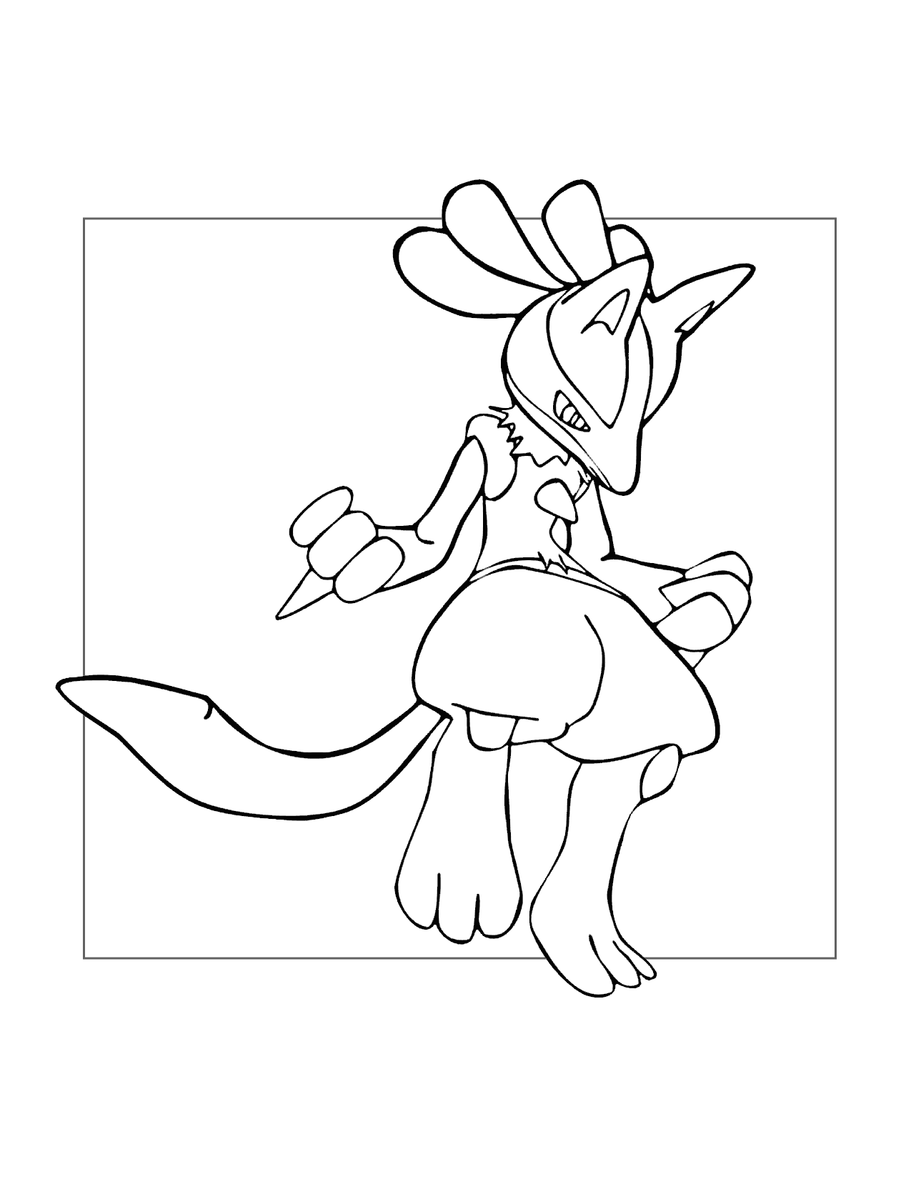 Cool Lucario Pokemon Coloring Page