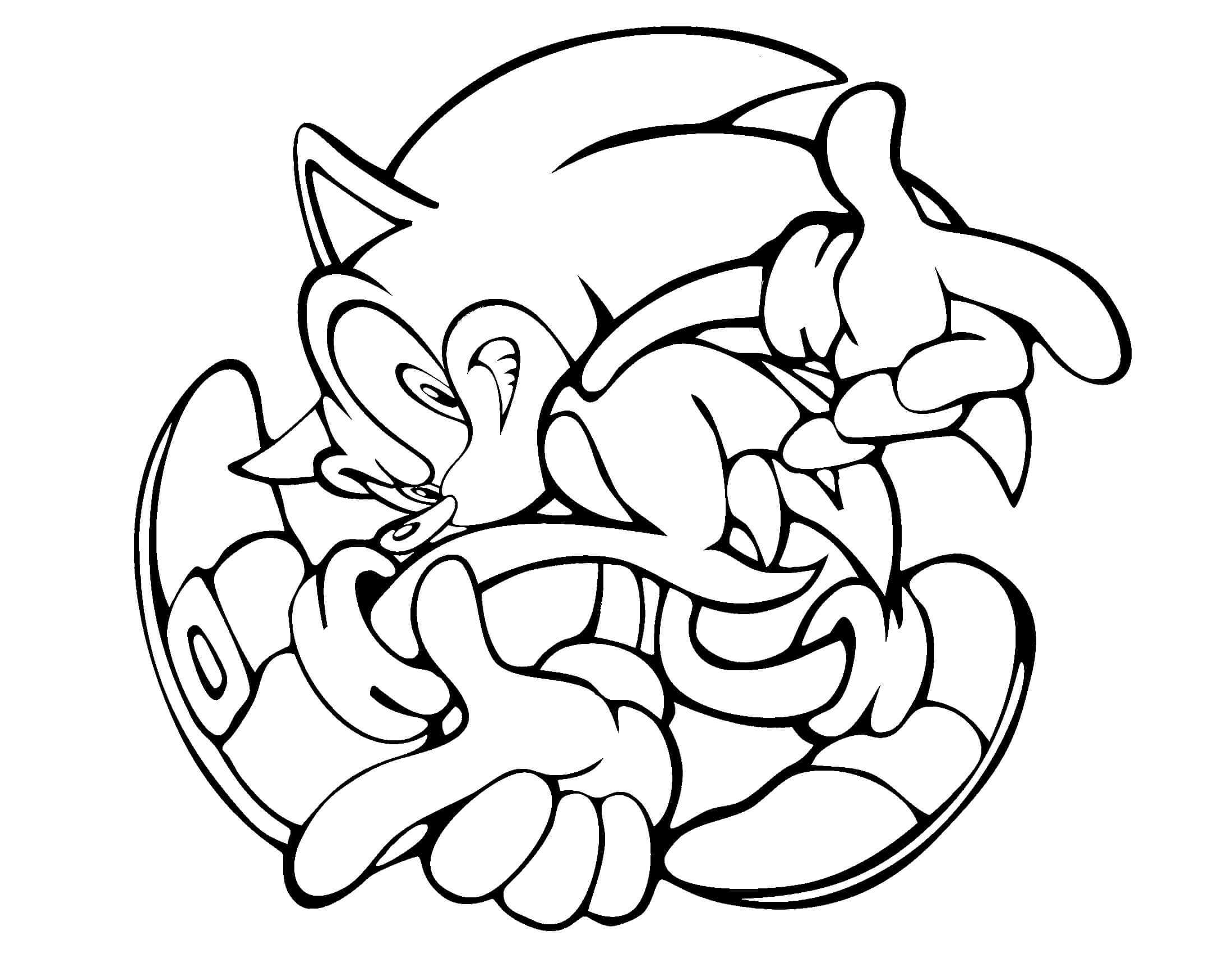 Cool Sonic The Hedgehog Coloring Pages