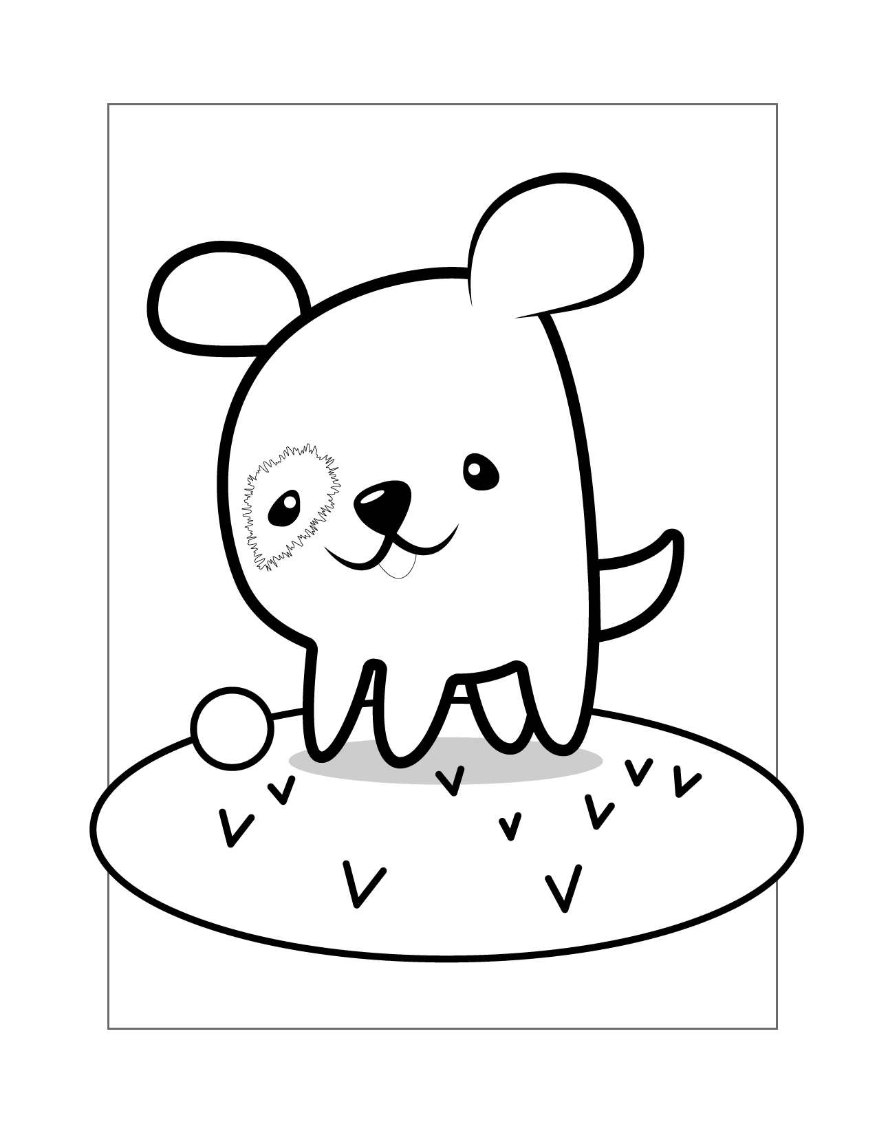 Cute Dog Cartoon Coloring Page