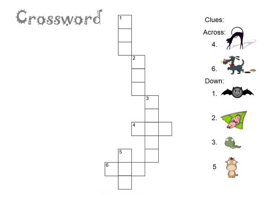 Easy Crossword Puzzles For Kids