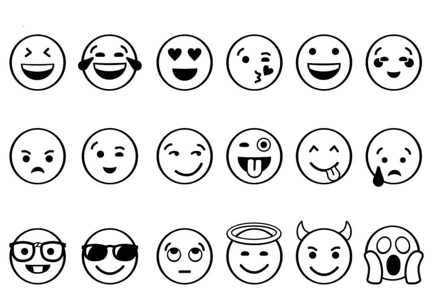Emojis Coloring Page