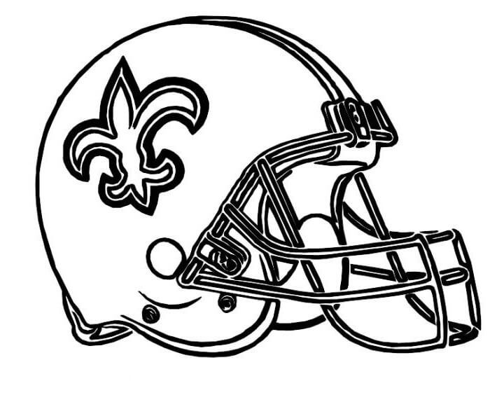 Football Helmet Coloring Pages New Orlean Saints