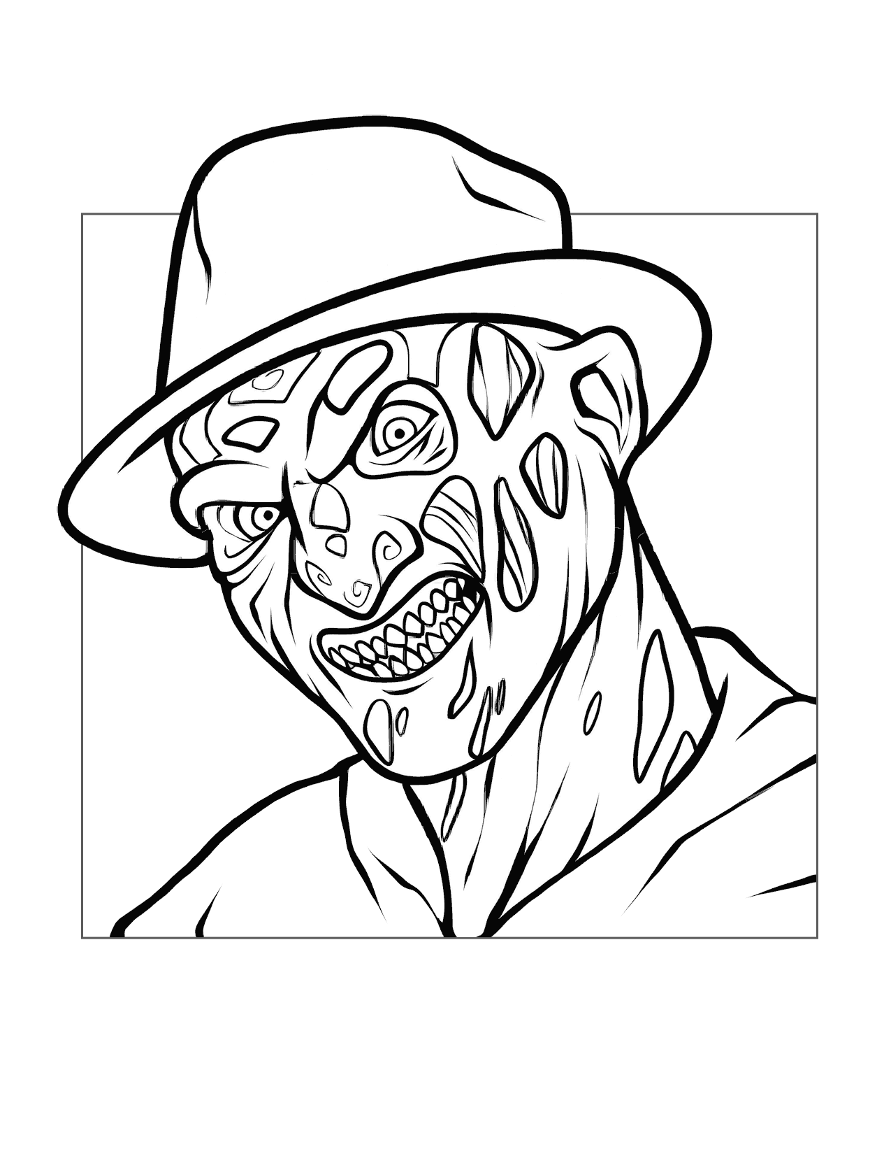 Freddy Krueger Coloring Page