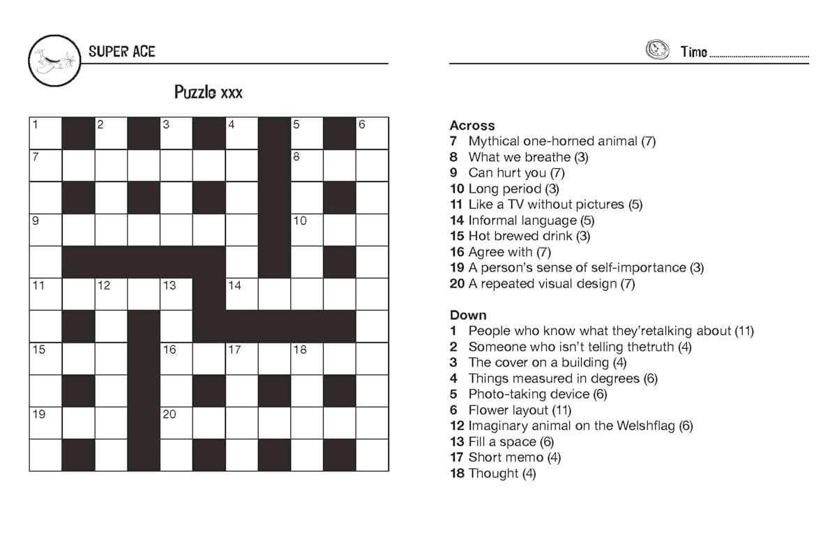 Fun Crossword Puzzles For Kids