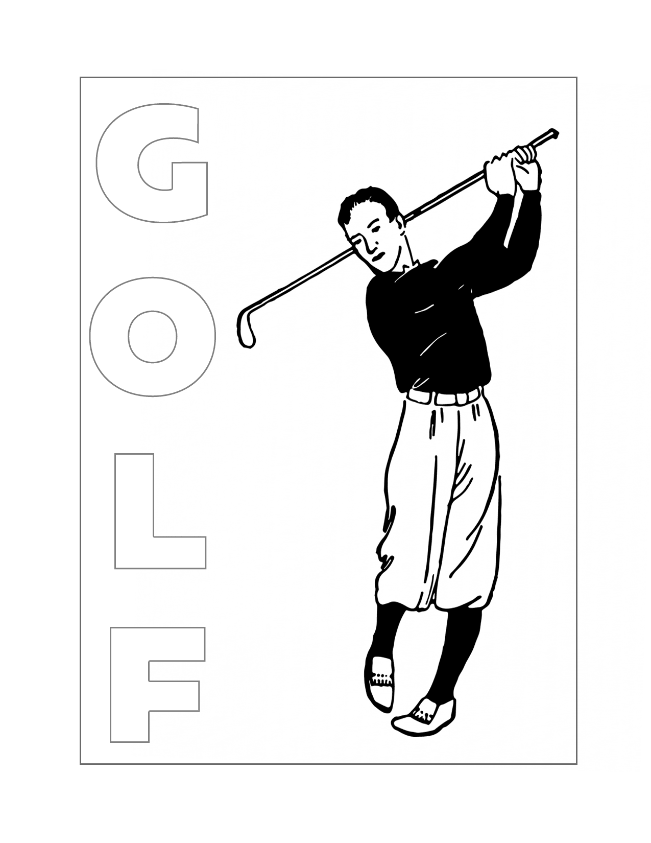 Golf Coloring Pages