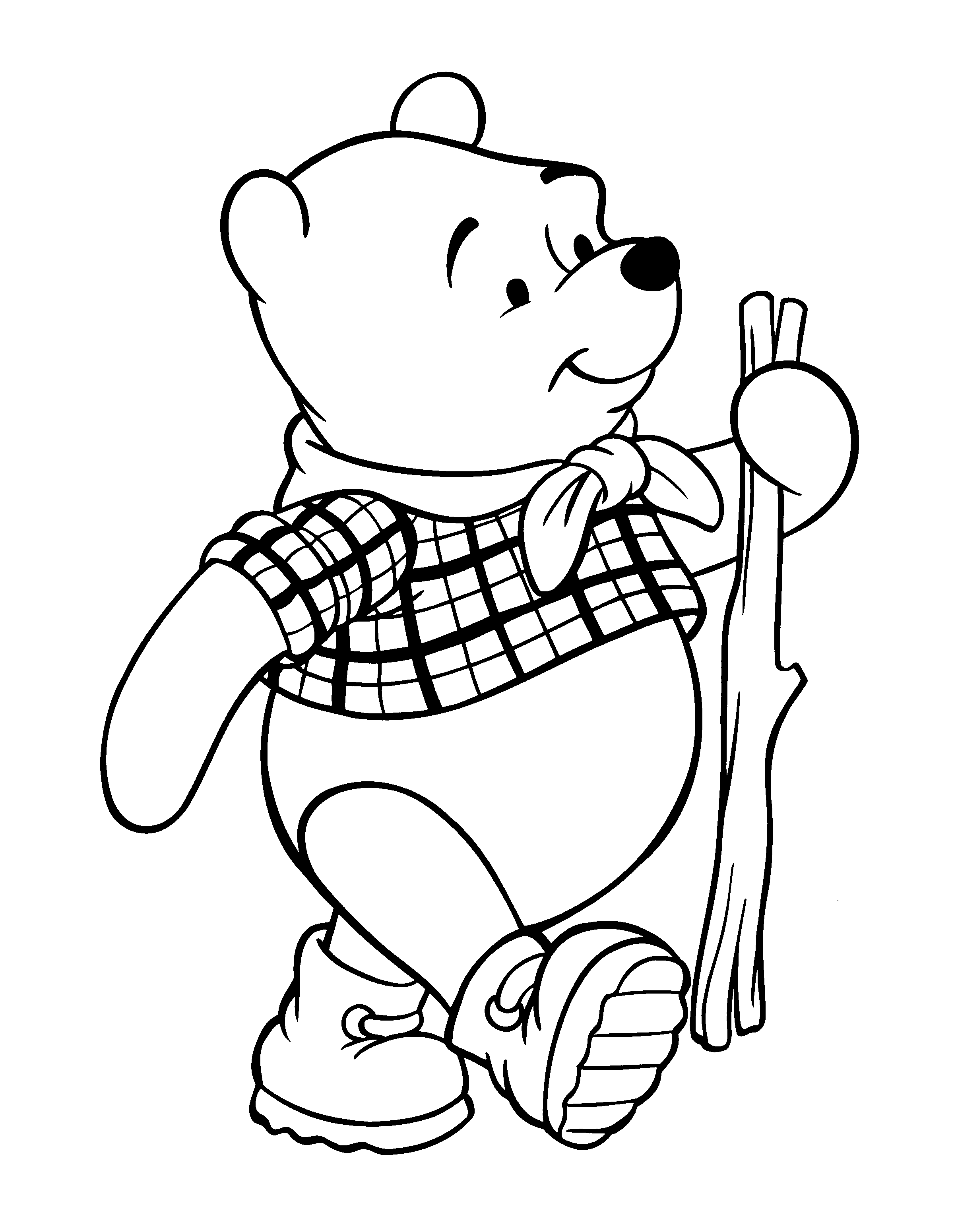Hiker Winnie The Pooh Coloring Pages