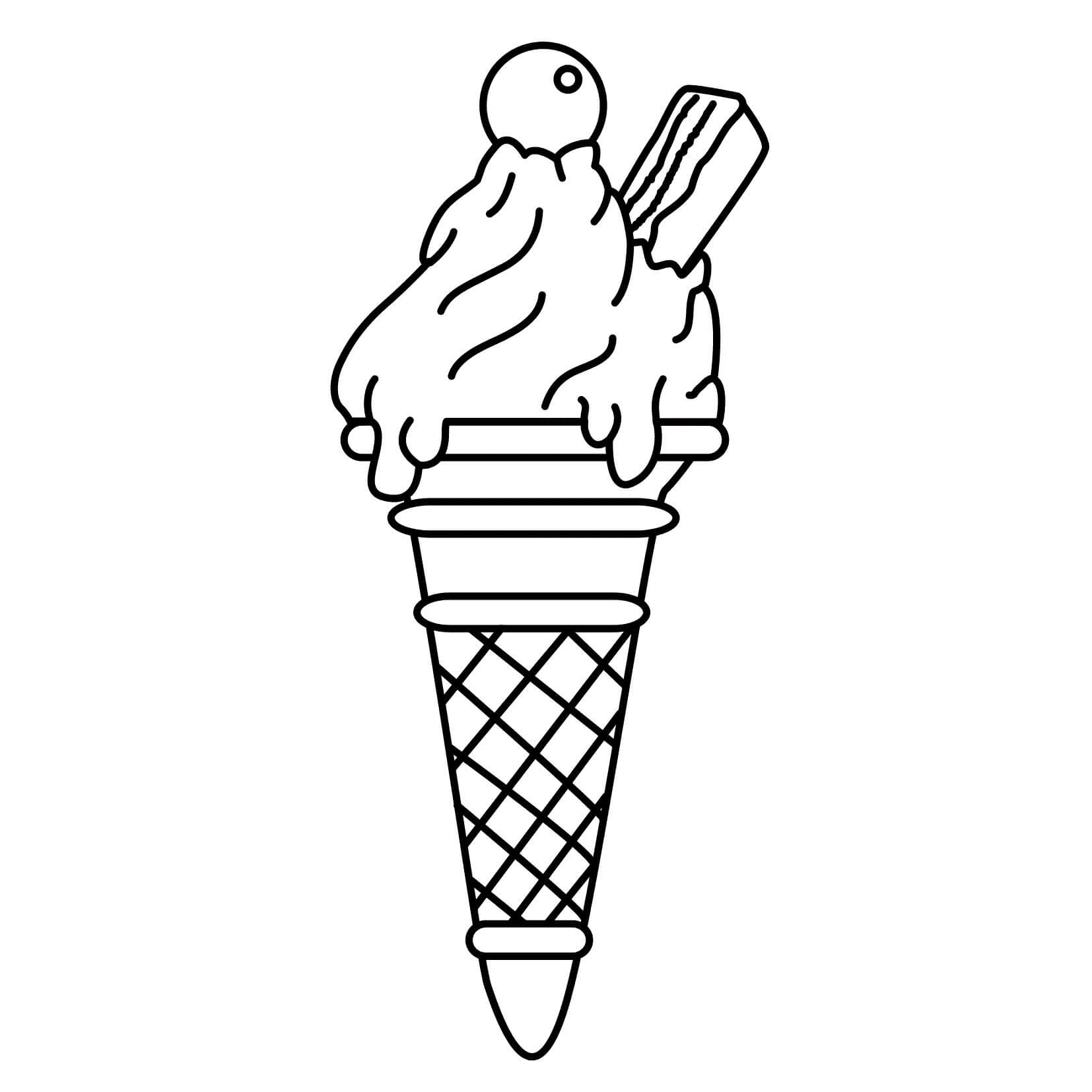 Ice Cream Cone Coloring Pages
