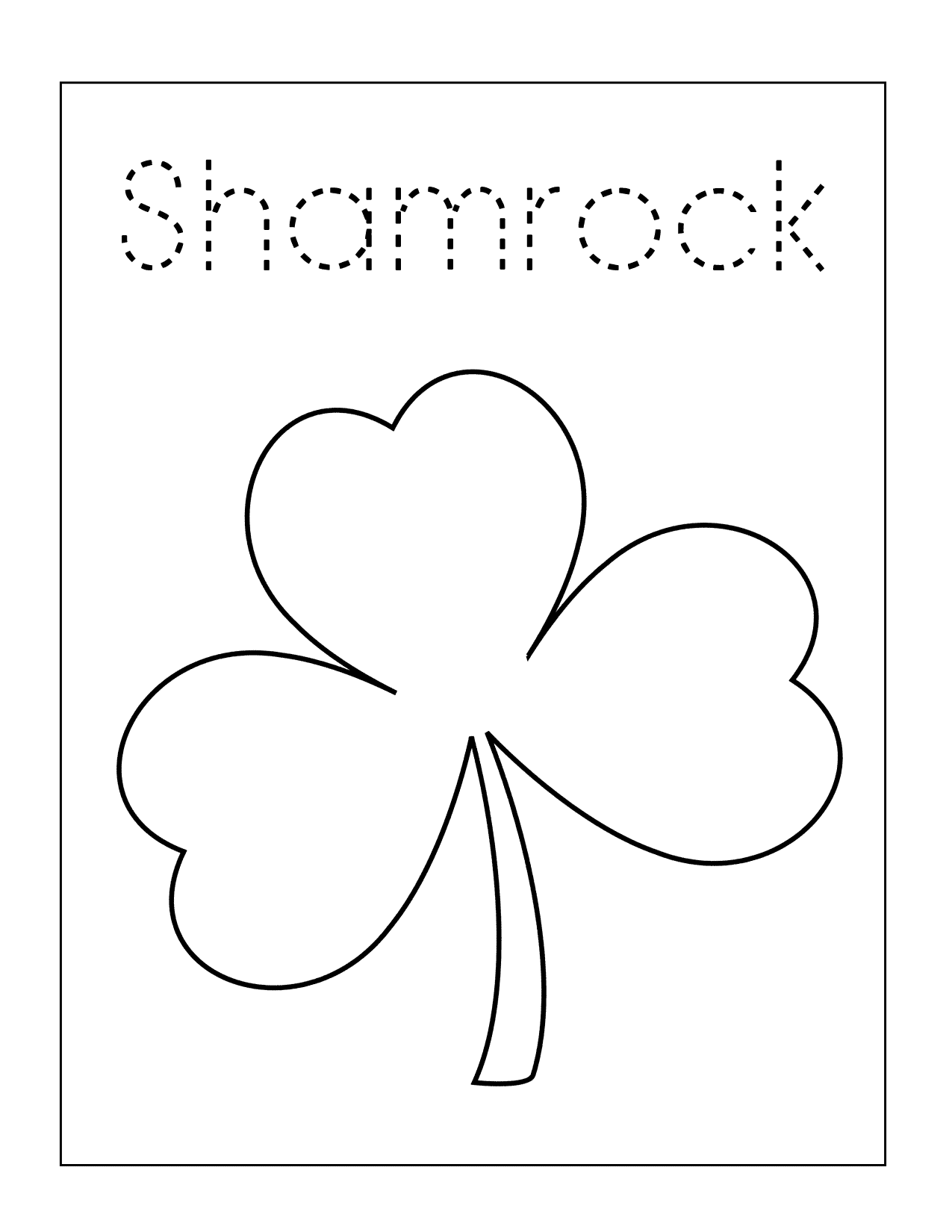 Shamrock Spelling Sheet