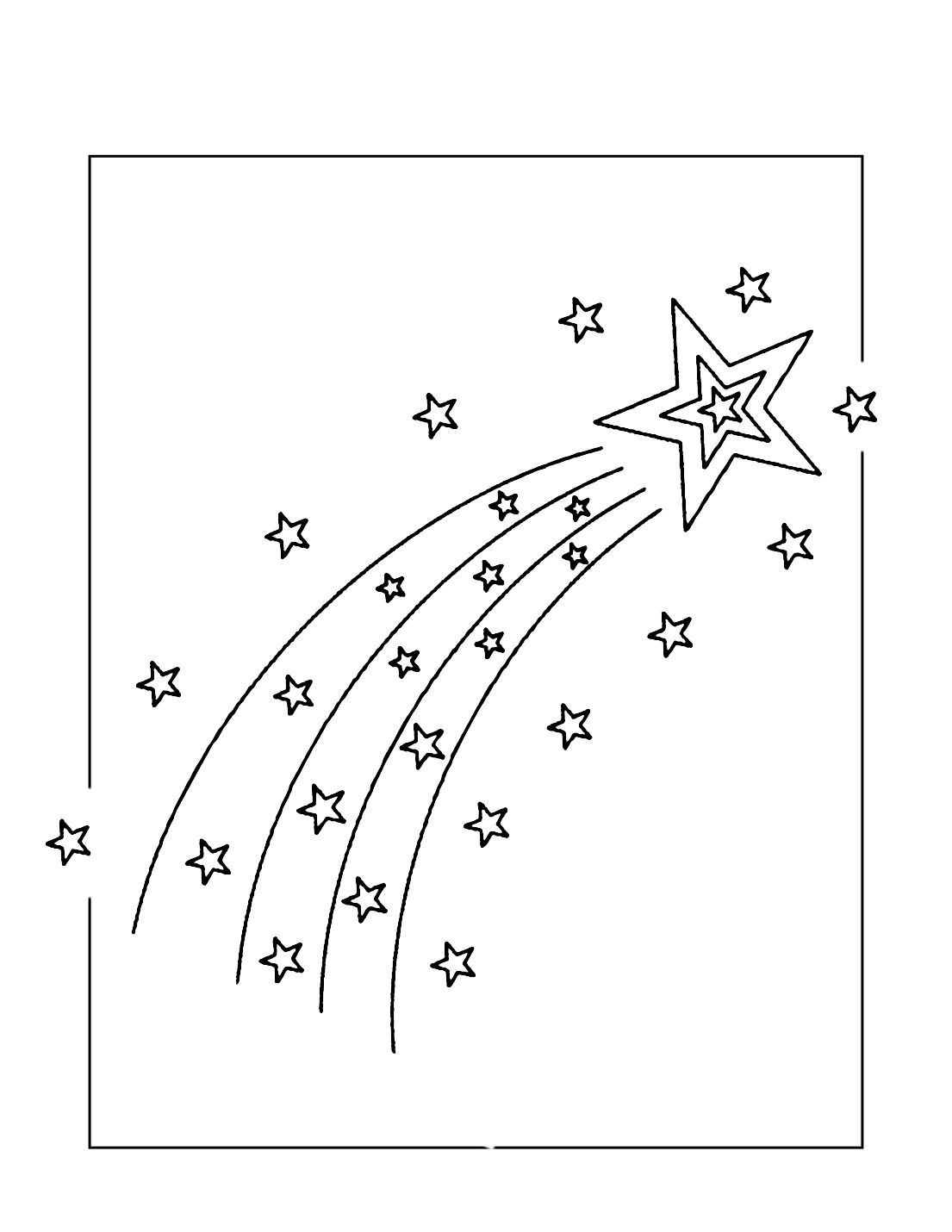 Shooting Star Coloring Page