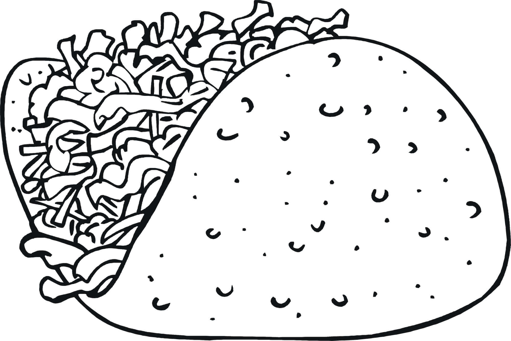 Taco Coloring Page