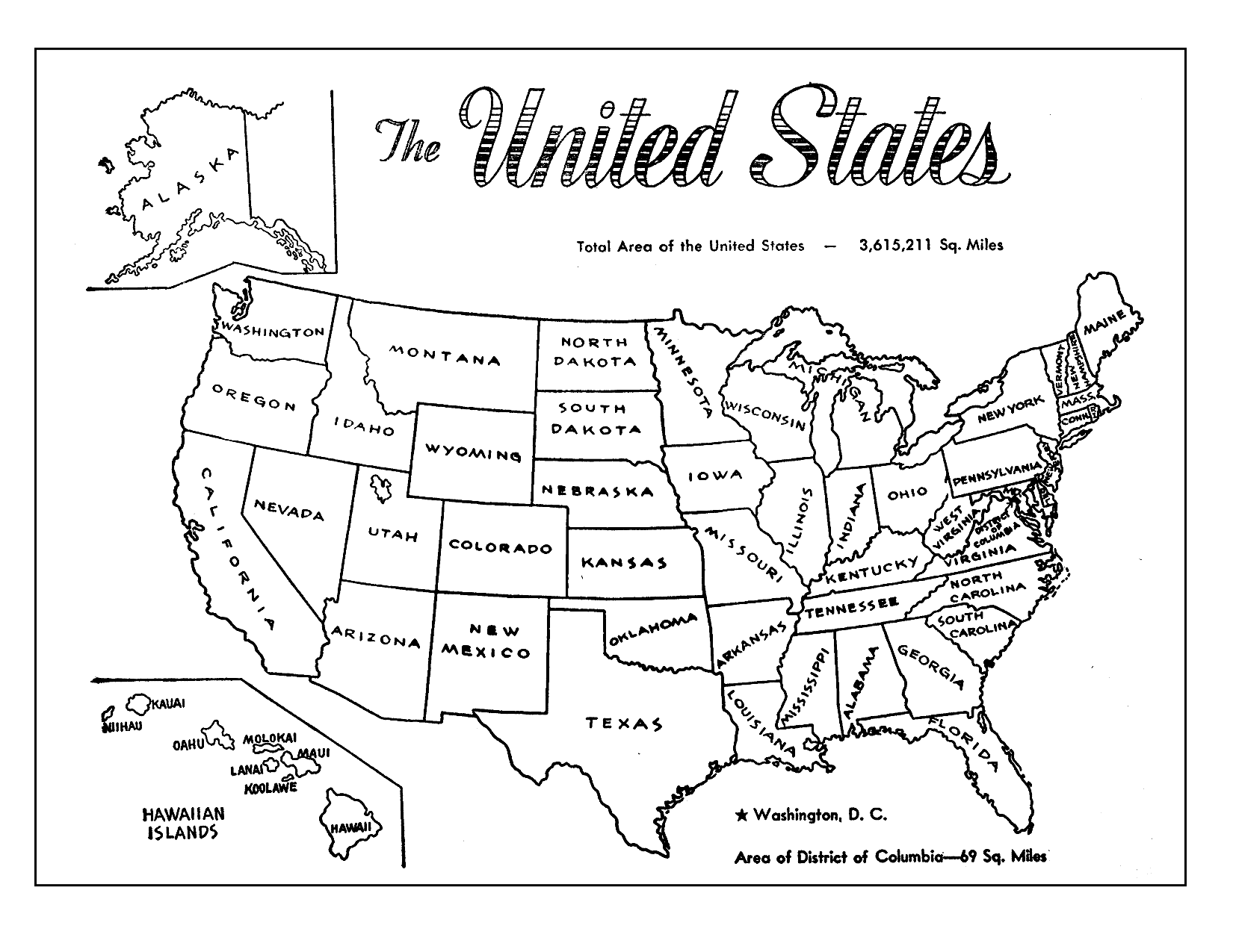 Us Map Coloring Page