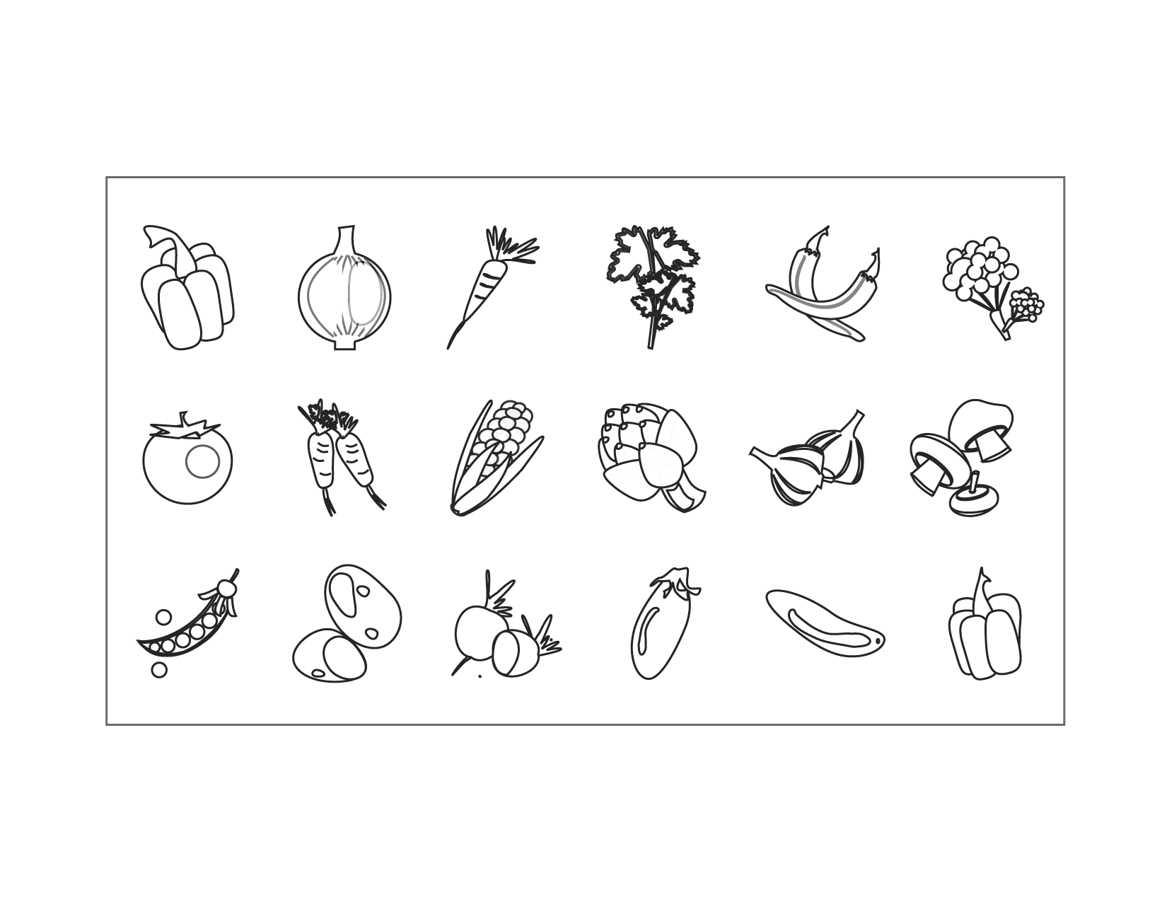 Vegetables Coloring Pages