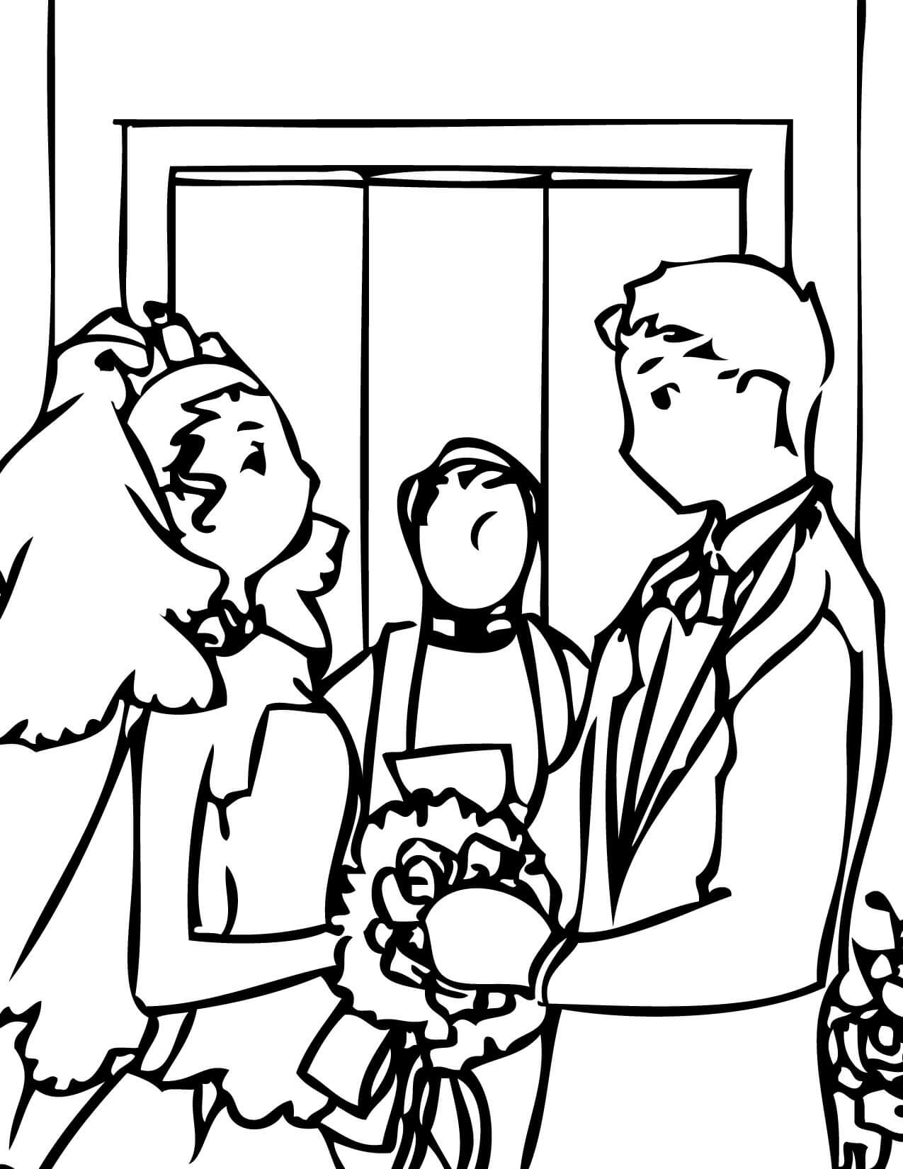 Wedding Sketch To Color