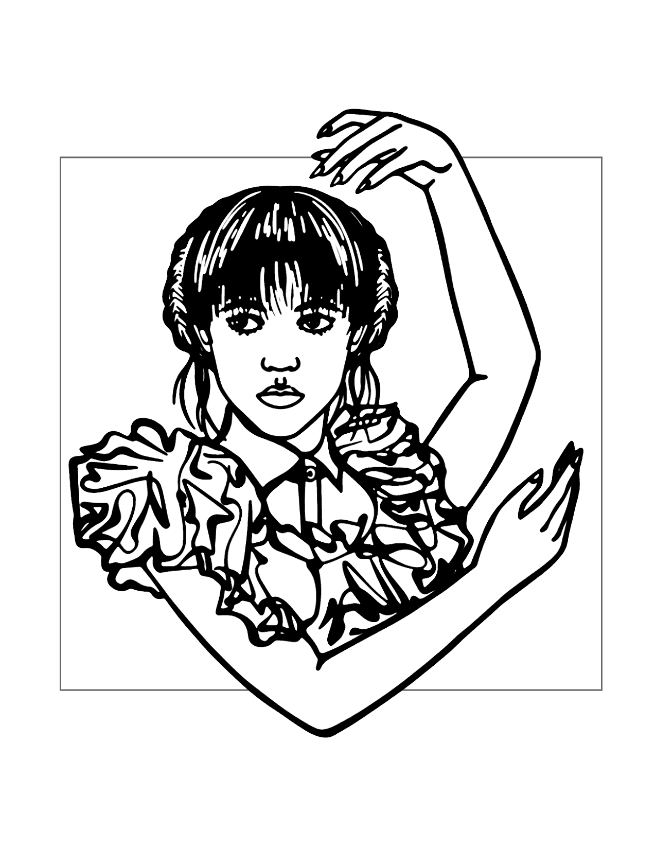 Wednesdays Dance Coloring Page