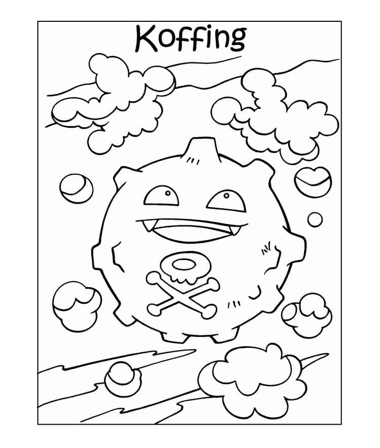 Pokemon Coloring Pages Koffing
