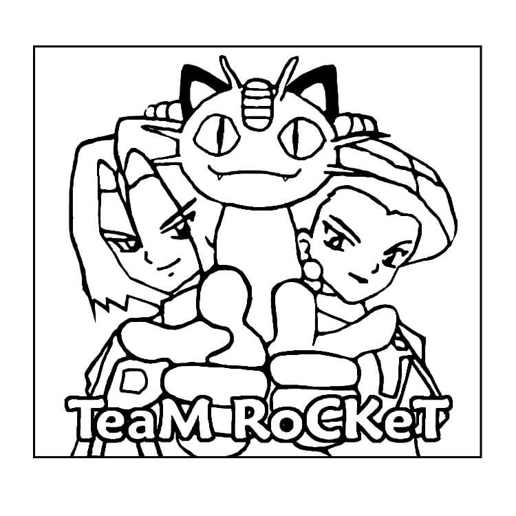 Pokemon Coloring Pages Teamrocket